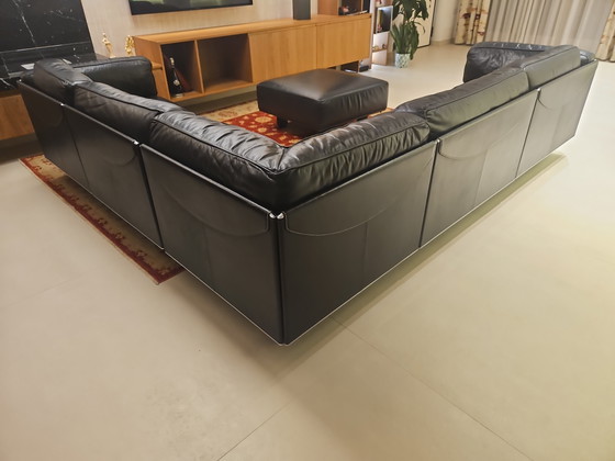 For Sale Original Poltrona Frau Twice Corner Sofa in Black, Leather (photo 5 of 6)
