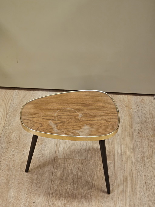 Mesa vintage con forma de riñón, mesa para plantas, mesa pequeña, mesa auxiliar. – bijzettafels, Wood (photo 2 of 7)