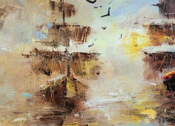 Sławomir Zajkowski - Old sails, Peintures et dessins, Toile, Autre, Marron, Impressionisme (photo 5 sur 6)