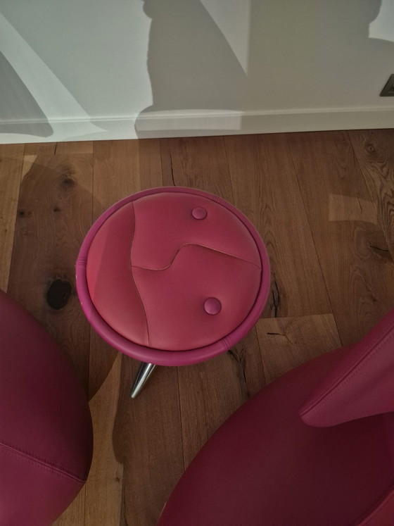 Image 1 of Leo Lux set 2 stoelen met krukje/tafeltje 
