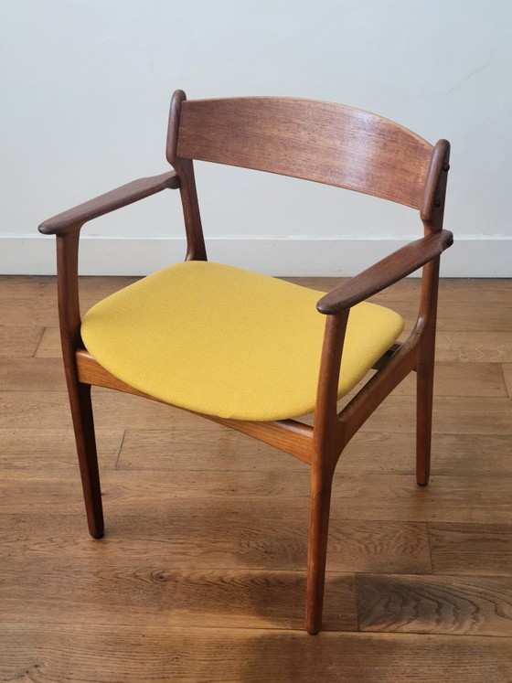 Set aus 6 Erik Buch Esszimmerstühlen Modell 49 und Modell 50 aus Teakholz – Gold (photo 12 of 15)