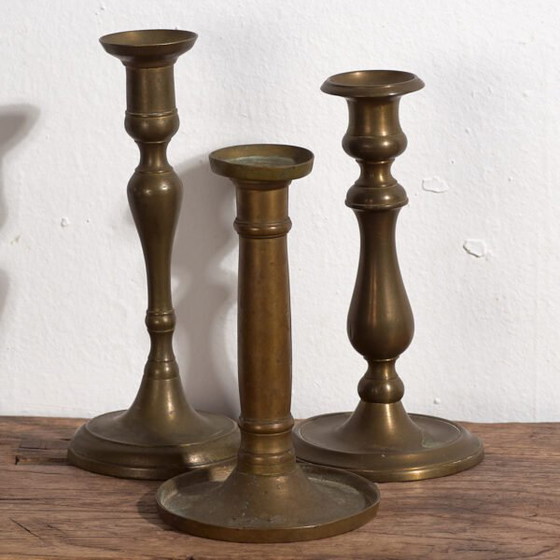 Antique candleholders (c.1920). Set of three #10 – Candle holders (photo 5 of 18)