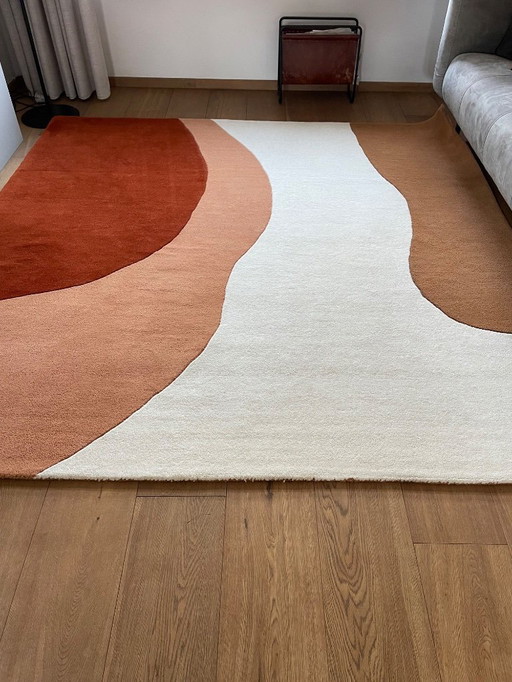 Tapis carré moderne neuf 214 x 214