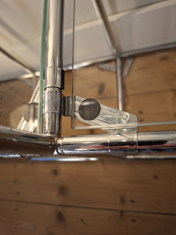 Abstracta Wandkast, Poul Cadovius, Vintage Jaren Zeventig – Chrome, Glass (photo 6 of 12)