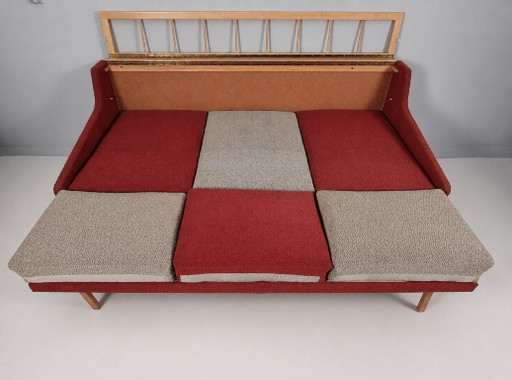 Divano vintage in tessuto, anni '70 – 3 5 zitsbanken, Textile, Wood (photo 2 of 8)