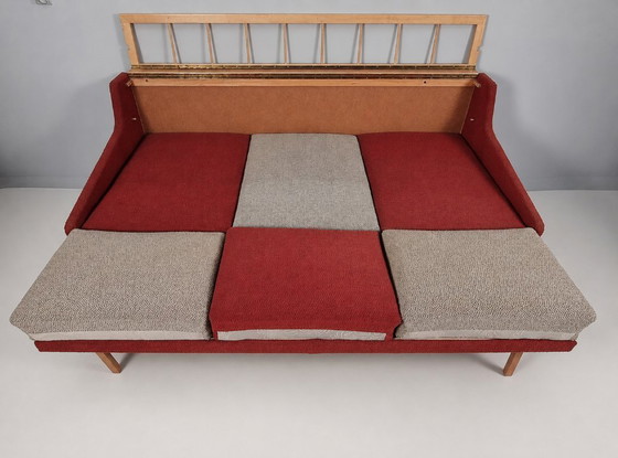 Vintage Fabric Sofa, 1970s – 3-5 seaters, Textile, Wood (photo 2 of 8)