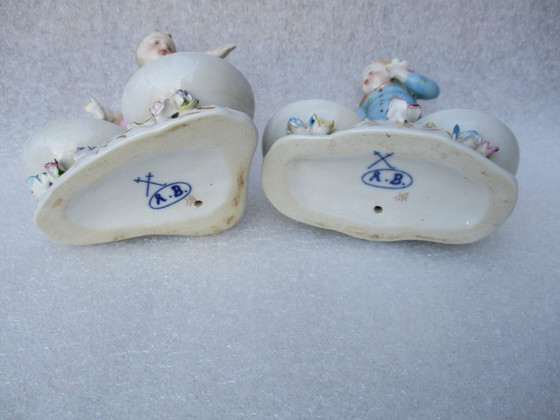 Image 1 of Juego de salero y pimentero de finales del siglo XIX, fabricado por Greiner & Sohne para Rauenstein.