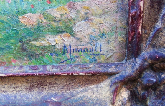 Image 1 of Antique French Impressionist Landscape Oil Painting | Original Framed Canvas | Late 19th Century