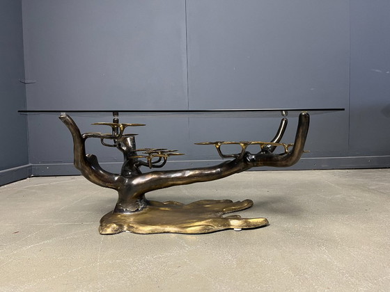 Image 1 of Bronze bonsai coffee table by Willy daro, 1970s