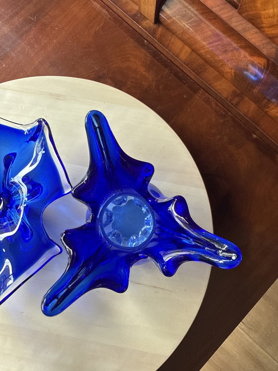 Vintage MCM Bohemian vase and small bowl – Glass (photo 3 of 10)