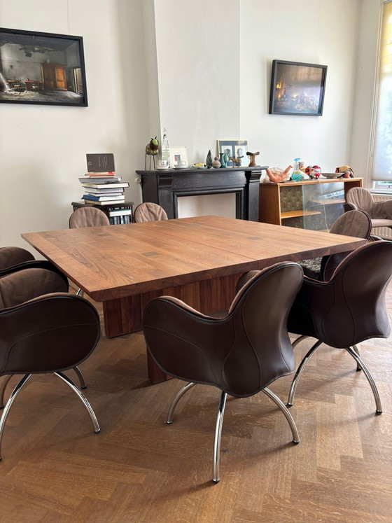 Design Dining Table Walnut Wood Celerina (photo 2 of 5)