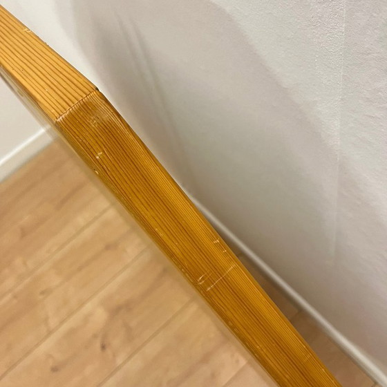 Image 1 of Grande specchio ottagonale in legno di pino, stile scandinavo, 1980