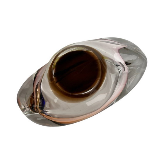 Image 1 of Glasaschenbecher, entworfen von Jozef Rozinek, Borocrystal Nový Bor, Tschechoslowakei, 1970er Jahre.