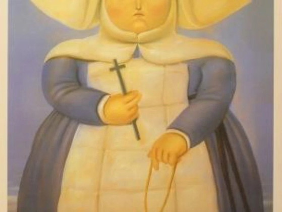 Image 1 of Fernando Botero – Mère Supérieure | Lithographie offset couleur figurative