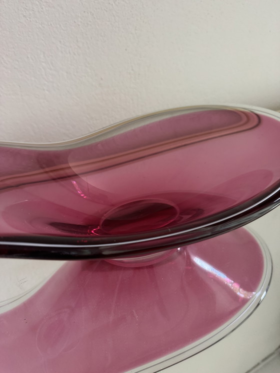Image 1 of Paul Kedelv Scandinavisch geblazen glazen schaal uit de jaren 50