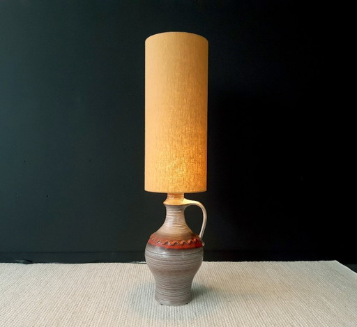 Vintage West Germany Floor Lamp With Unique Lampshade Handmade By Us