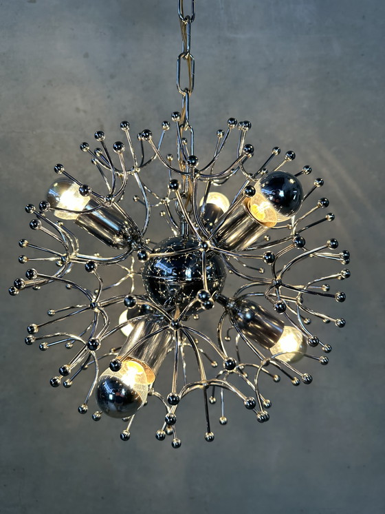 Image 1 of 2x Vintage Sputnik 'Dandelion' Pendant Lamp