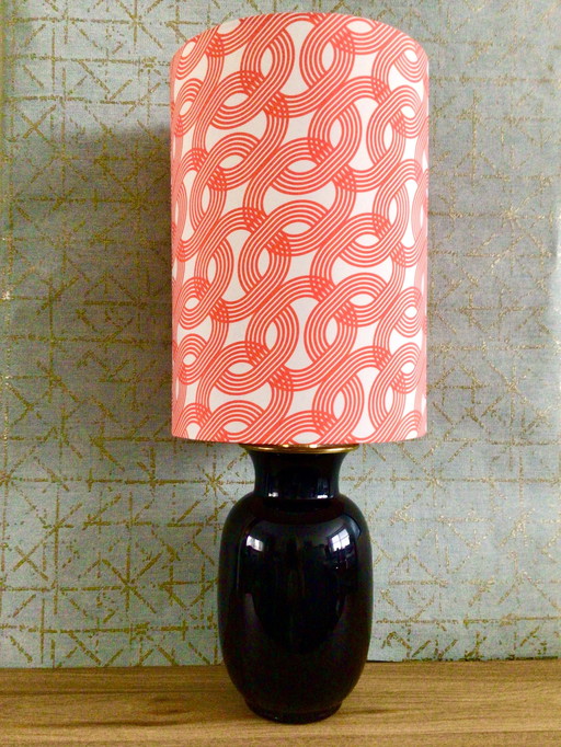 High Vintage Italian Table Lamp Murano Glass