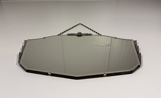 Art Deco Wall Mirror – Chrome, Glass (photo 6 of 8)