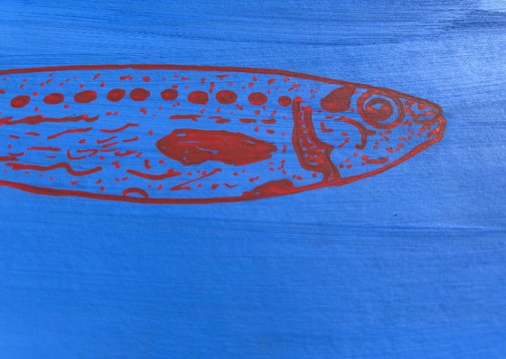 Acrilico sardine pesce 42 x 30 cm – Liquitex, Decorazioni murali, Carta (photo 8 of 12)