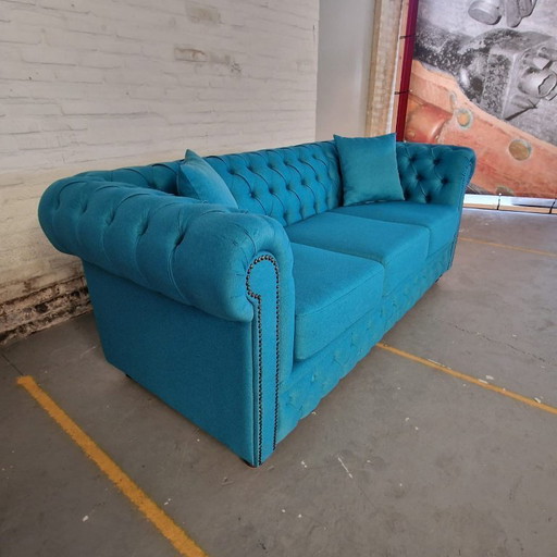 Canapé Chesterfield Bahama Ocean Blue (3 places)