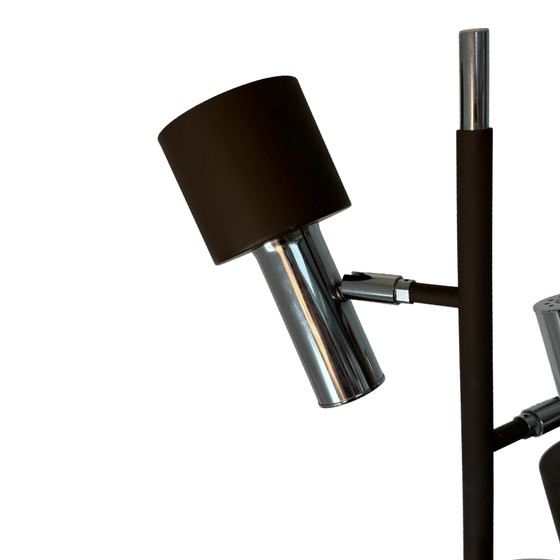 Johannes Hammerborg - Fog & Morup - Lampada da terra - Paralumi cromati e marroni - Design scandinavo/di metà (photo 7 of 9)