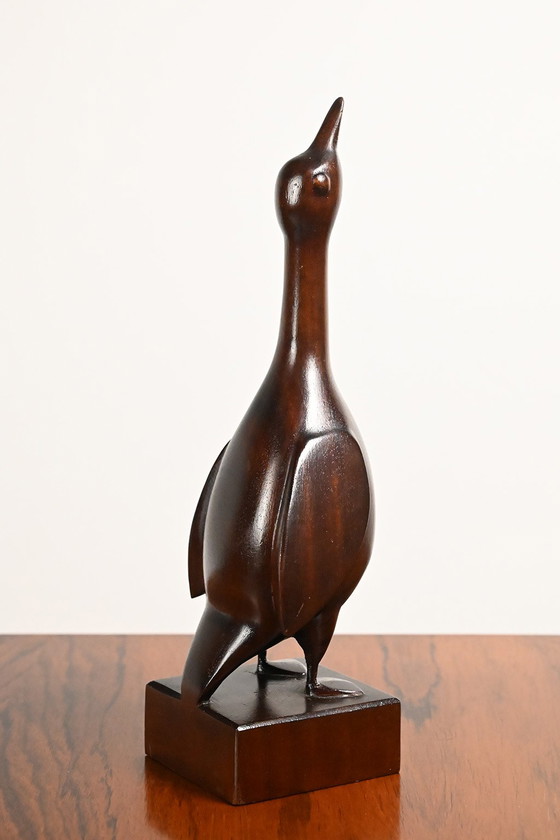 Image 1 of Scultura in legno di un uccello