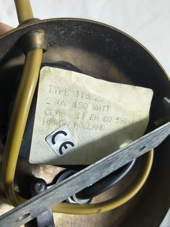 Image 1 of Vintage Herda Holland wandlamp – jaren 70 –brons met matglas