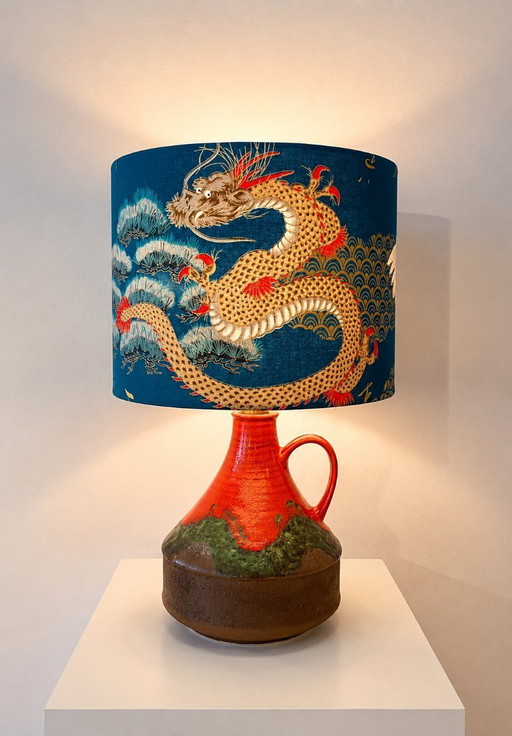 Upgecykelte Fat Lava Lampe mit Japan-Schirm