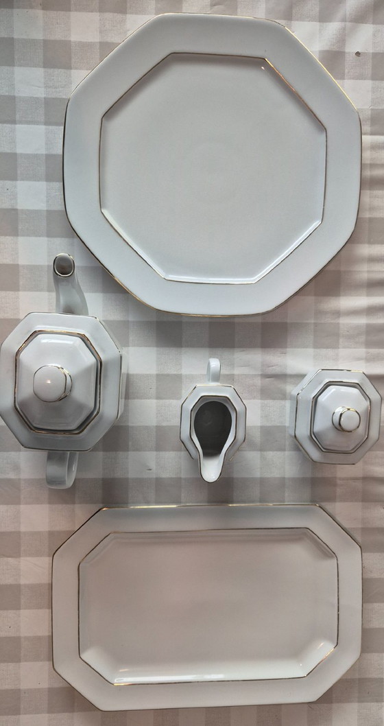 Servizio da caffè ottagonale, Retsch & Co, Servizi da tavola, Oro, Porcellana, Dorato (foto 3 di 5)