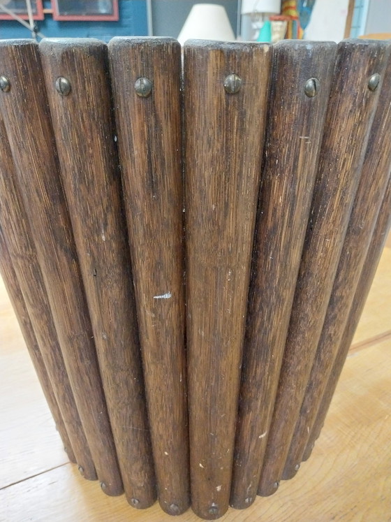 Image 1 of 1x großer runder Holzpflanzkübel aus den 1970er Jahren