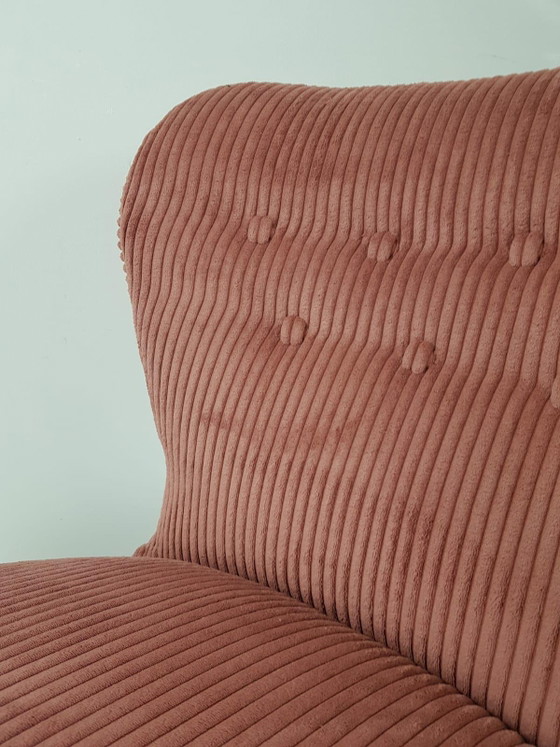 Fauteuil Artifort rose | Petit fauteuil club en tissu côtelé – Wood, Textile (photo 6 of 7)