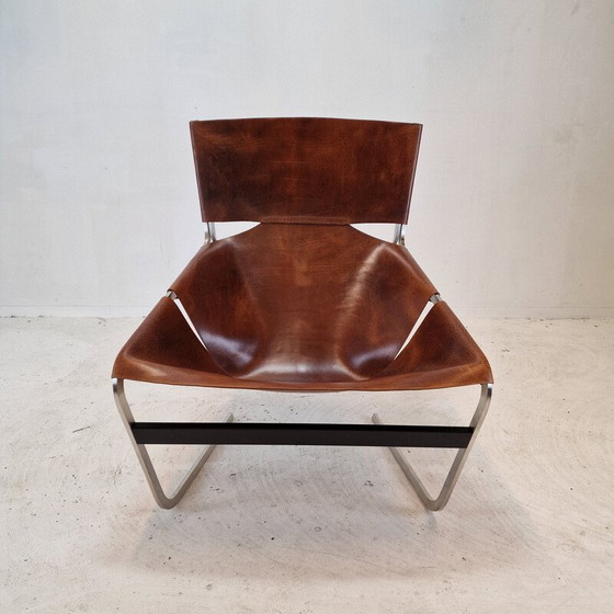 Image 1 of Paire de fauteuils vintage modèle F444 en chrome et cuir par Pierre Paulin pour Artifort, Pays-Bas 1960