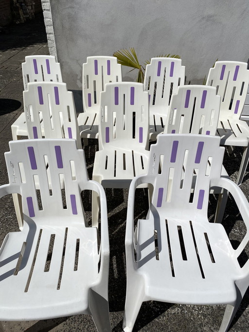 9x Pierre Paulin Mambo & Samba Chairs Henry Massonnet