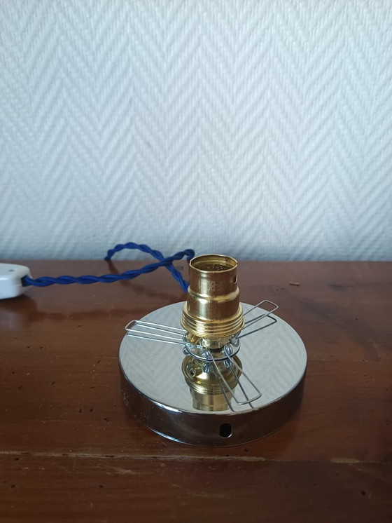 Image 1 of Art Deco table lamp with Clichy glass