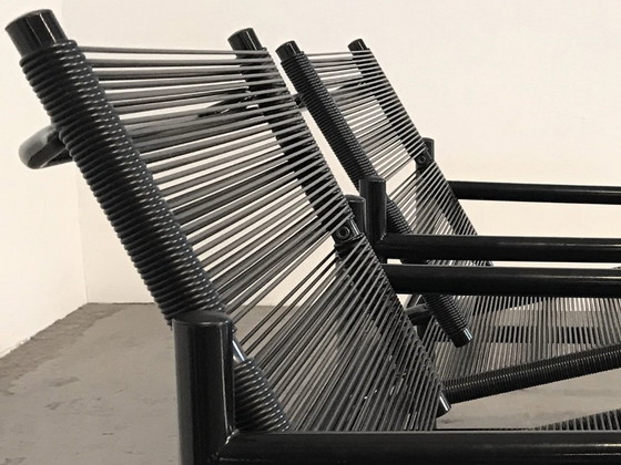 Twee Fly Line loungestoelen, G. Belotti voor CMP Padova – Stoelen / fauteuils, Metal, Plastic (photo 5 of 11)