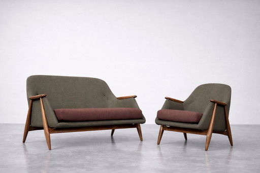 Vintage Mid-Century Modern Pallas Living Room Set by Svante Skogh for Asko, Finland, Set of 2, 1950s