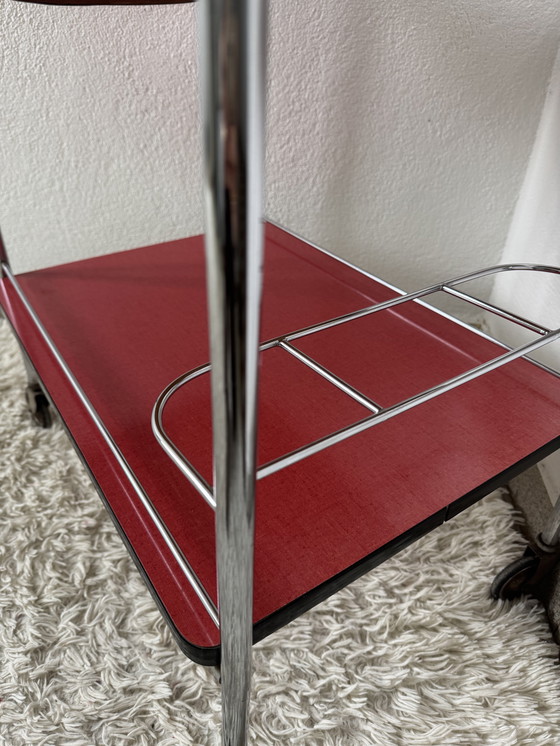 Image 1 of Rolling Formica Sideboard 60s