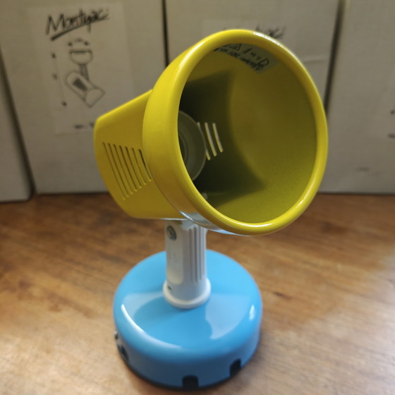 Image 1 of Set di 4 faretti da parete/soffitto vintage anni '80 in stile postmoderno Memphis – NUOVI nella scatola – Montyac