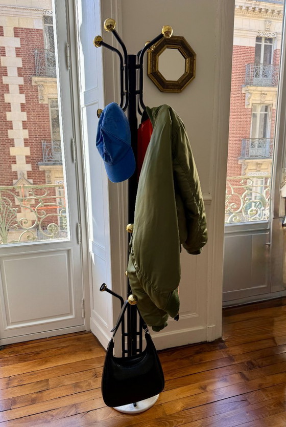 Image 1 of Metallgarderobe mit 12 Haken – 1970er Jahre