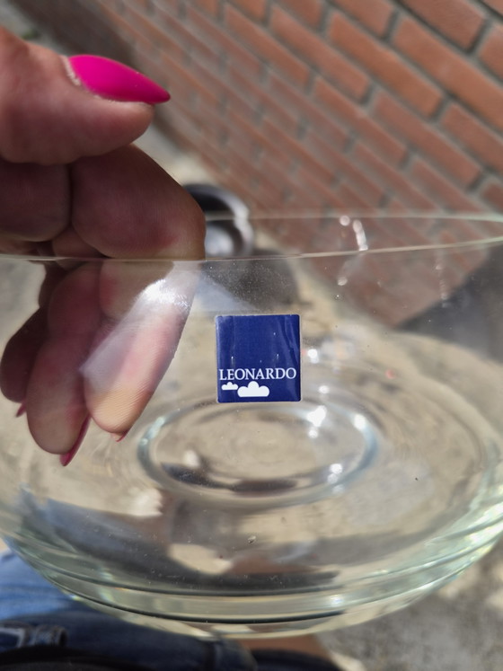 Image 1 of Leonardo-Mittelstück aus Glas und messing-/bronzefarbenem Material mit Entenfiguren als Griffe