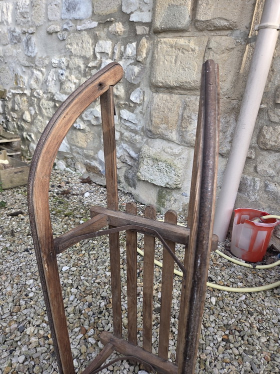 Image 1 of Trineo de madera antiguo (estilo trineo de Davos)