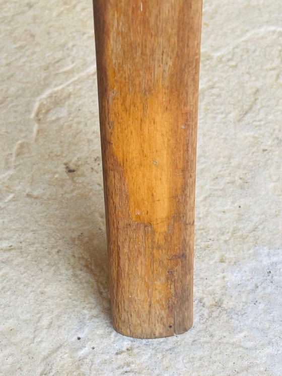 Image 1 of Vintage gebogen houten kruk uit het midden van de vorige eeuw van Baumann uit de jaren 1950.