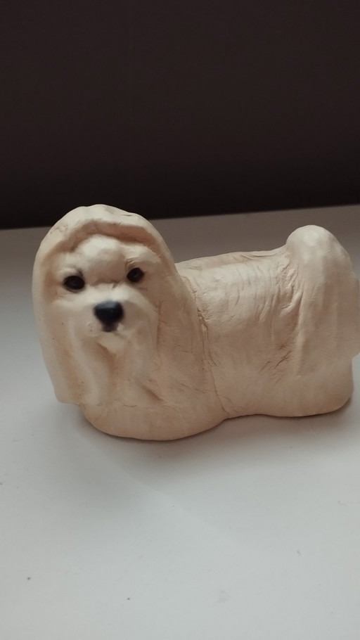 Mid-Century Artisan Leather Shih Tzu – "Chateau Leather" (Canada)