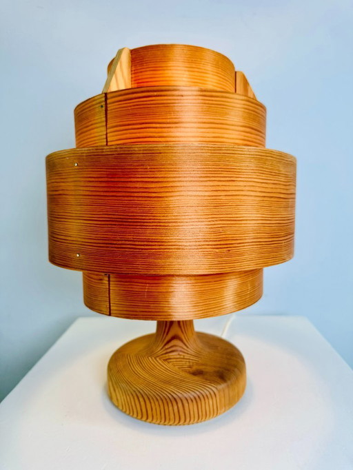 B-262 pine veneer table lamp by Hans-Agne Jakobsson for AB Ellysett, Sweden, 1960s