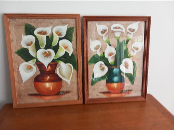 Image 1 of Rare Triptyque d'art AMATEdu Mexique signé MARIN México 