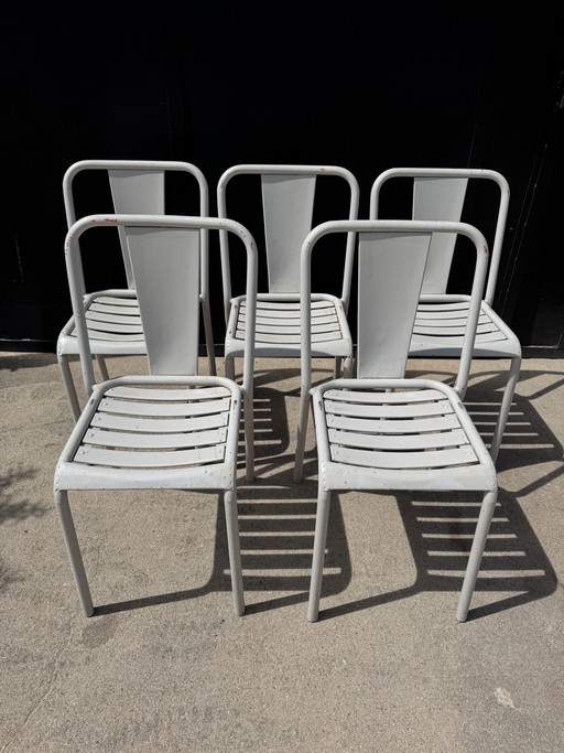 Tolix Bistro-Stühle aus den 1960er Jahren