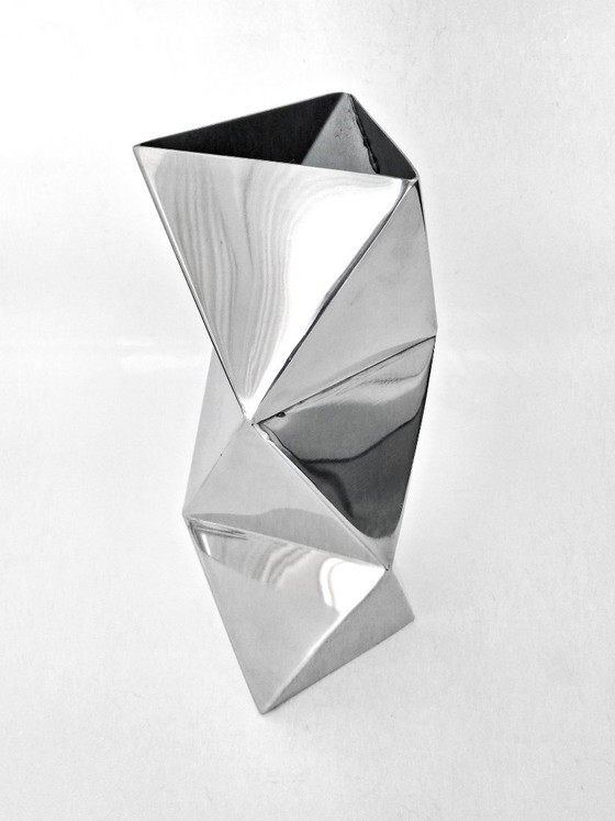 Chrome Metal Vase (photo 6 of 11)