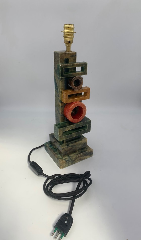 Image 1 of Volterra alabaster table lamp, 1960, Cooperativa Artieri