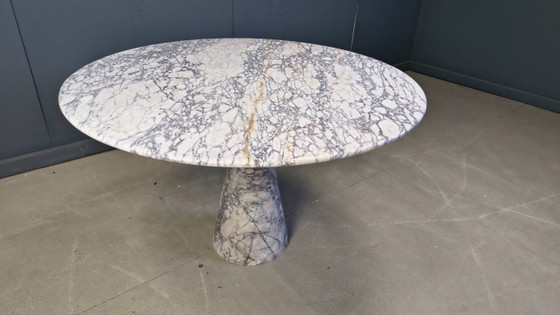 Image 1 of Vintage round marble dining table, 1970s
